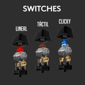 switches lineal táctil clicky